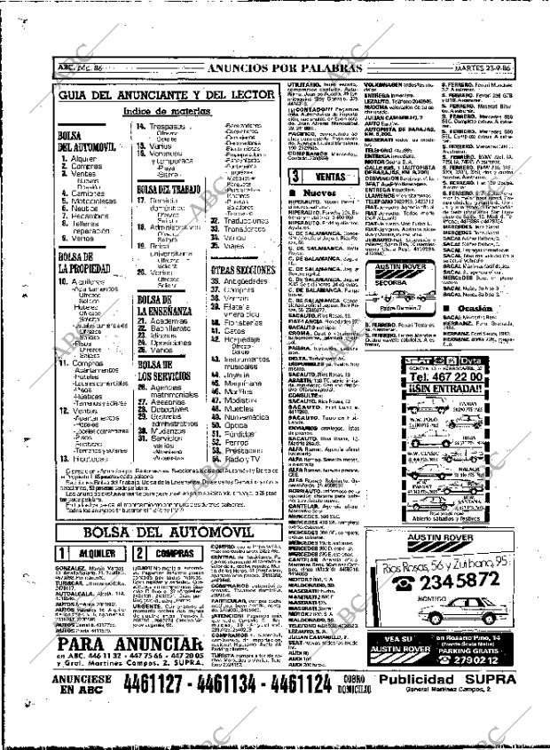 ABC MADRID 23-09-1986 página 86