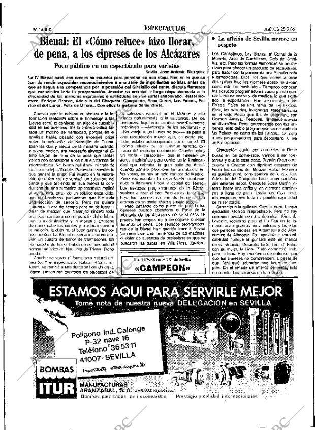 ABC SEVILLA 25-09-1986 página 58