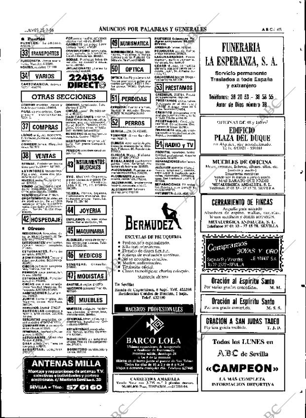 ABC SEVILLA 25-09-1986 página 65