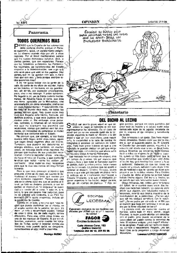 ABC MADRID 27-09-1986 página 14