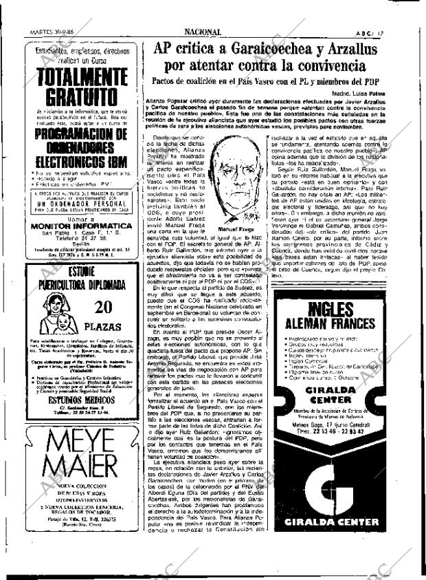 ABC SEVILLA 30-09-1986 página 17