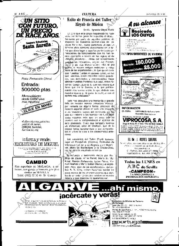 ABC SEVILLA 30-09-1986 página 46