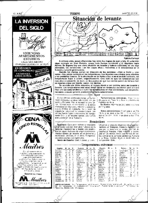 ABC SEVILLA 30-09-1986 página 52