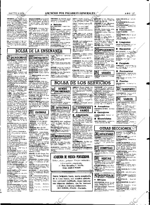 ABC SEVILLA 30-09-1986 página 67