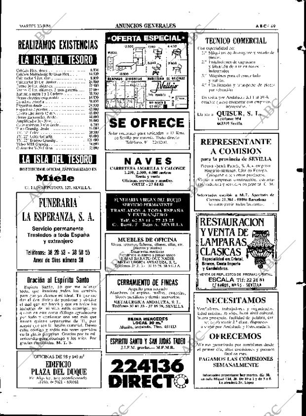 ABC SEVILLA 30-09-1986 página 69