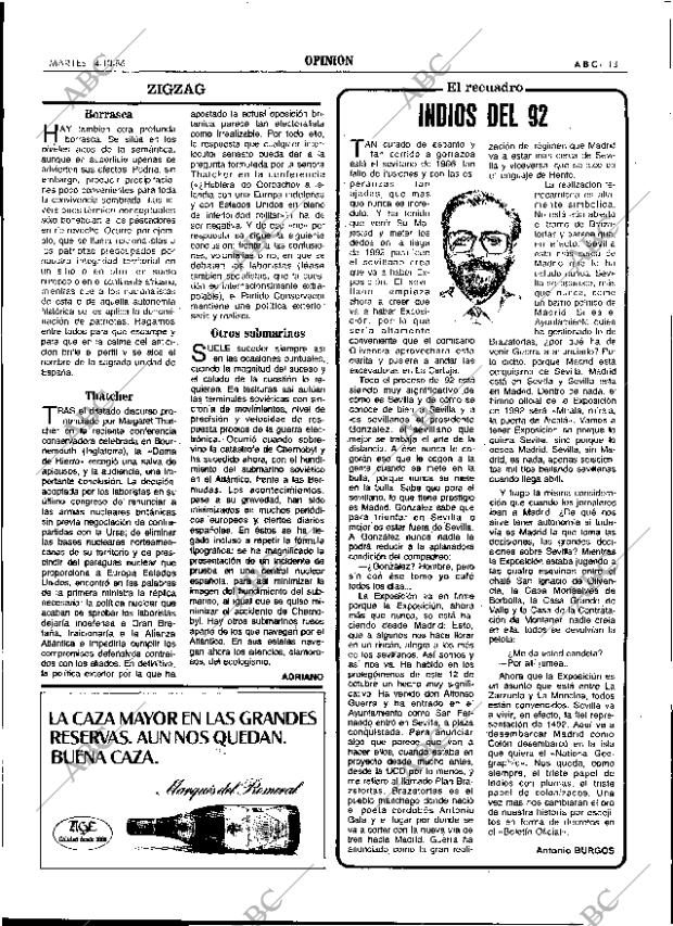 ABC SEVILLA 14-10-1986 página 13