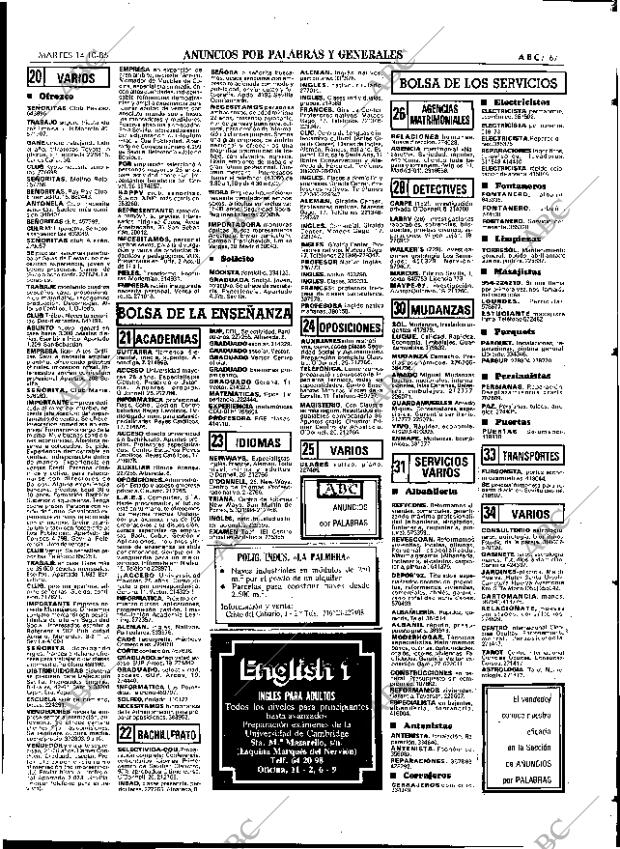 ABC SEVILLA 14-10-1986 página 67