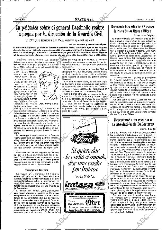 ABC MADRID 17-10-1986 página 20