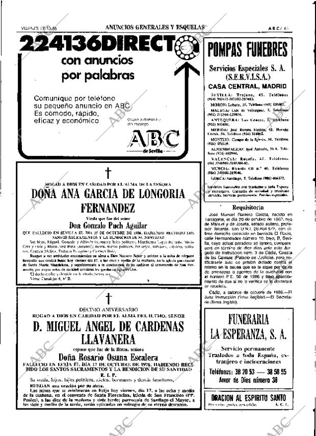 ABC SEVILLA 17-10-1986 página 61