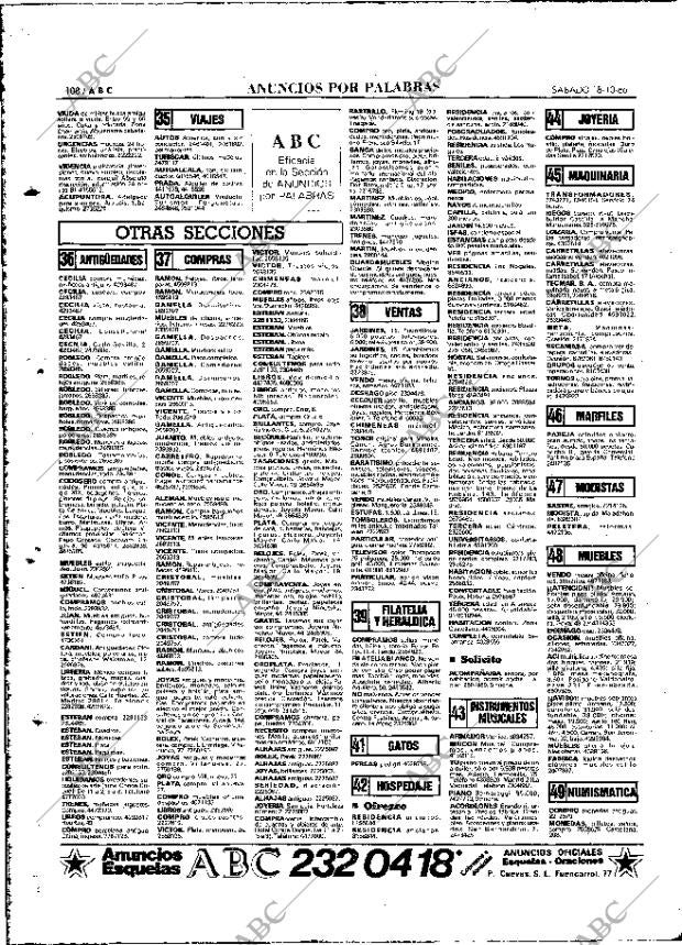 ABC MADRID 18-10-1986 página 108