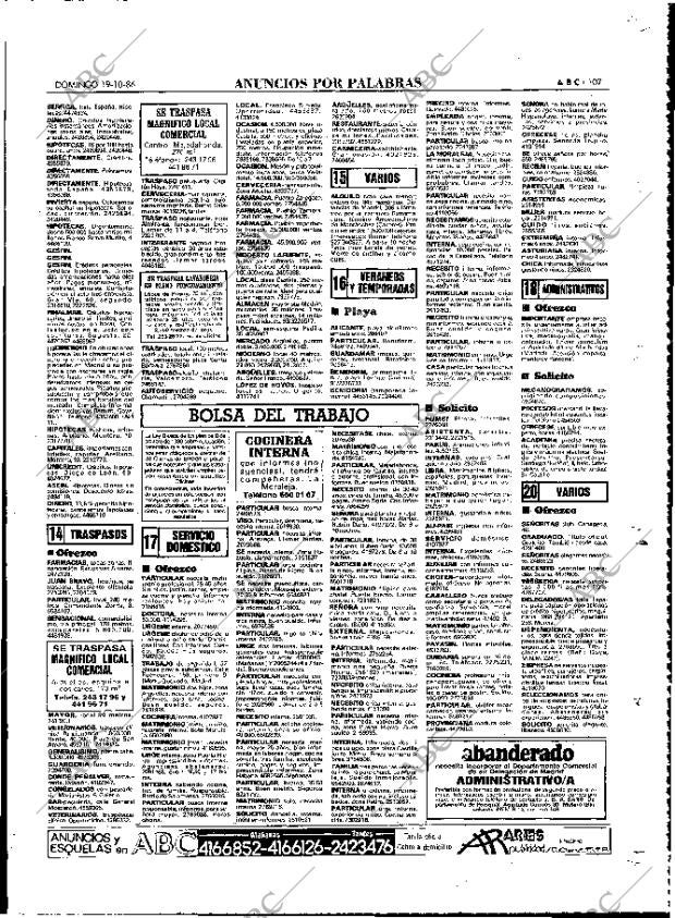 ABC MADRID 19-10-1986 página 107
