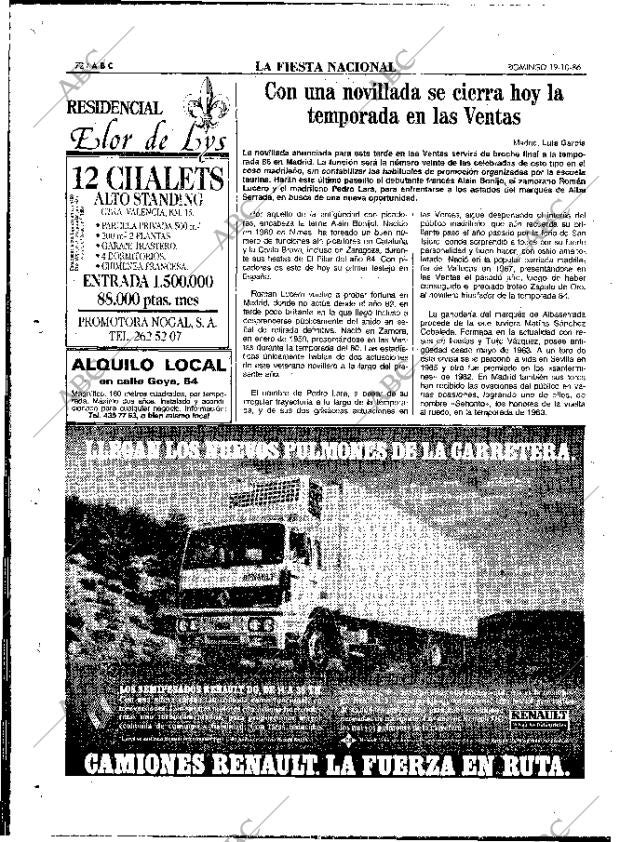 ABC MADRID 19-10-1986 página 72