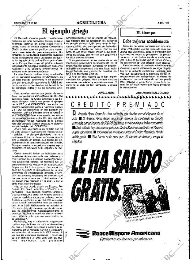 ABC MADRID 19-10-1986 página 81