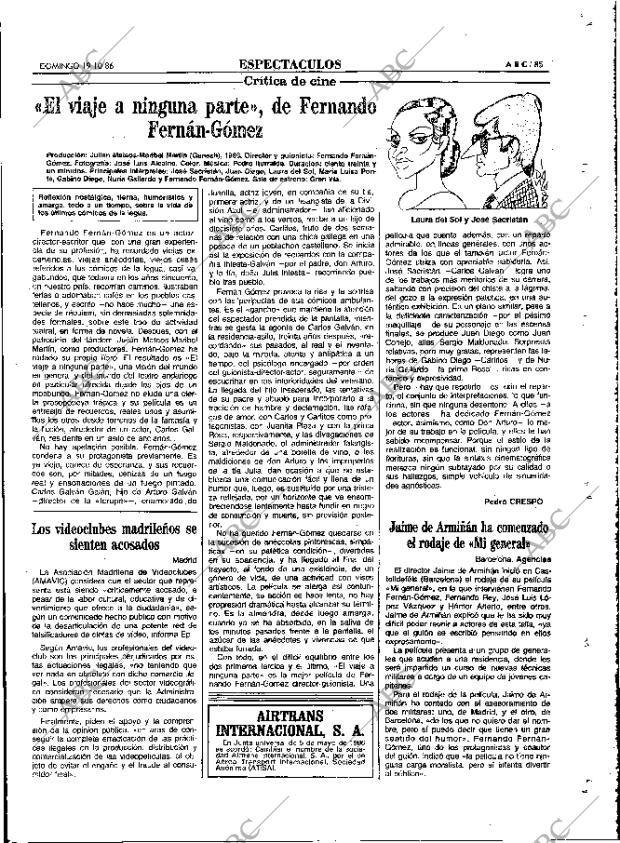 ABC MADRID 19-10-1986 página 85