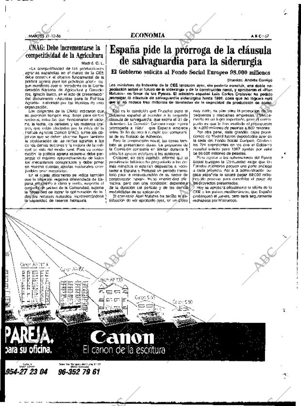 ABC MADRID 21-10-1986 página 67
