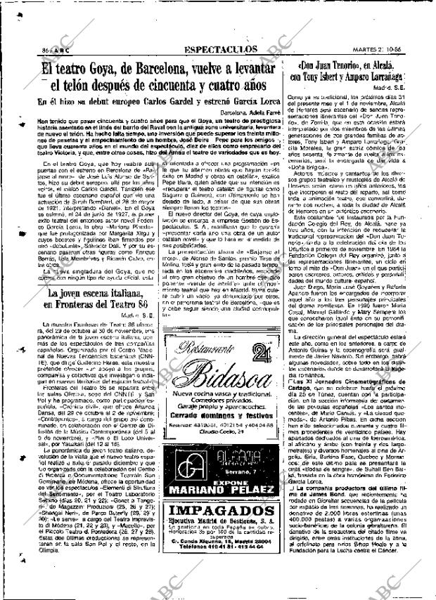 ABC MADRID 21-10-1986 página 86