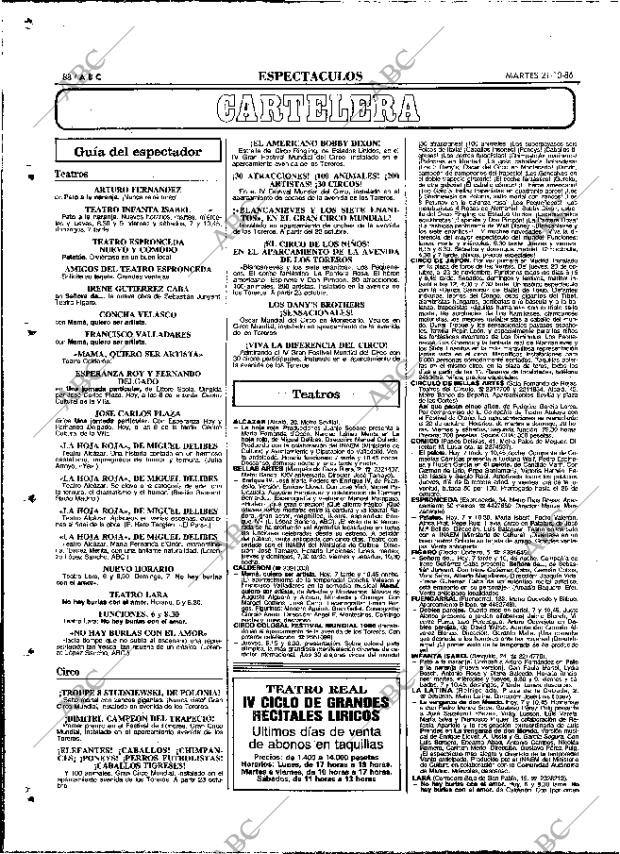 ABC MADRID 21-10-1986 página 88