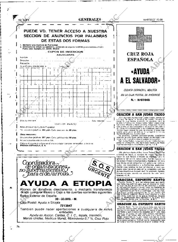 ABC MADRID 21-10-1986 página 98