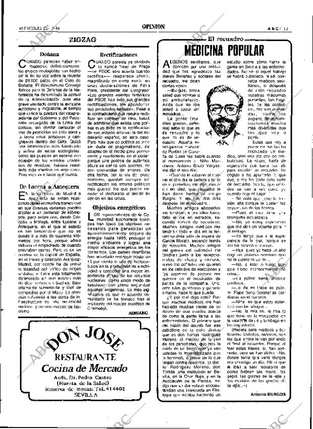 ABC SEVILLA 22-10-1986 página 13