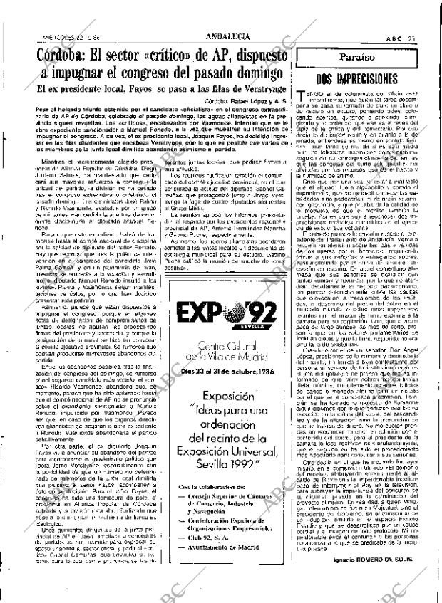 ABC SEVILLA 22-10-1986 página 25