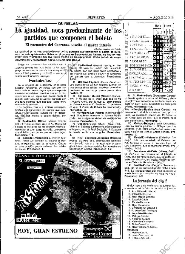 ABC SEVILLA 22-10-1986 página 50