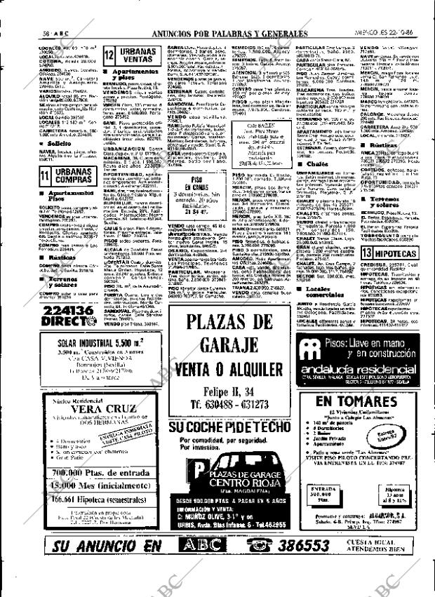 ABC SEVILLA 22-10-1986 página 58