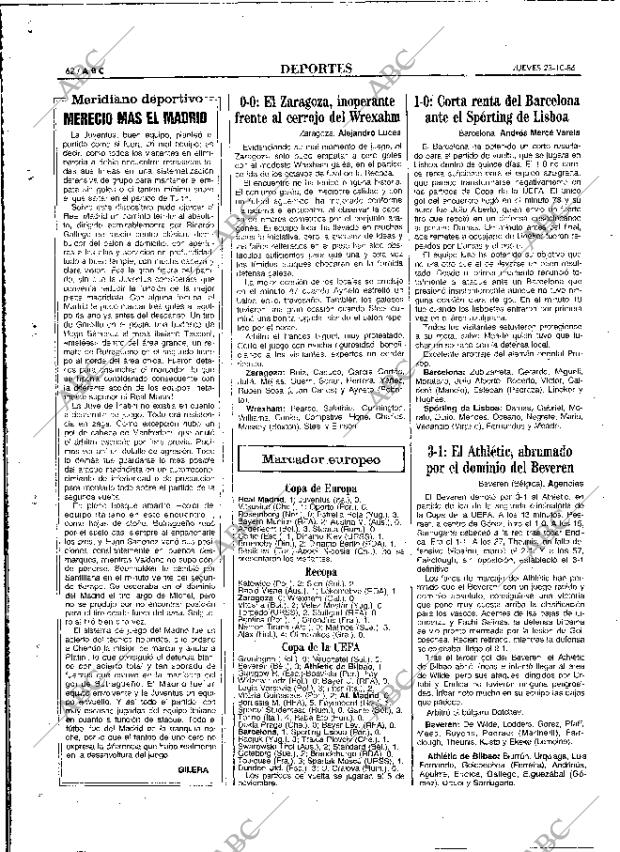 ABC MADRID 23-10-1986 página 62
