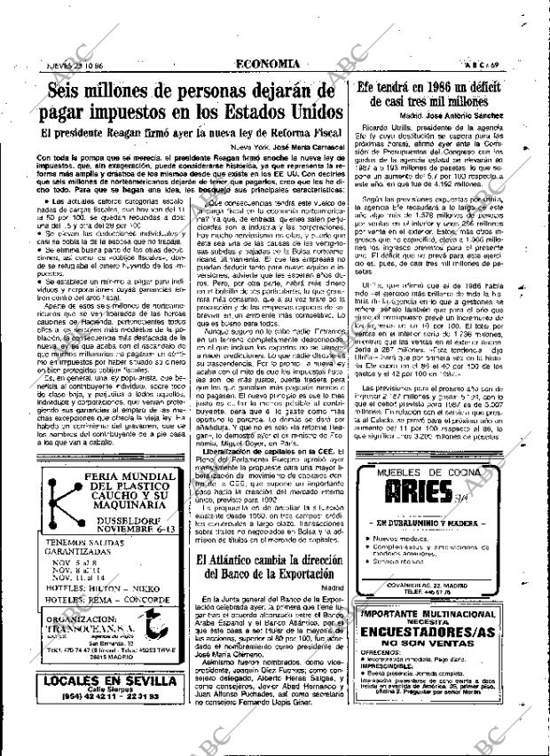 ABC MADRID 23-10-1986 página 69