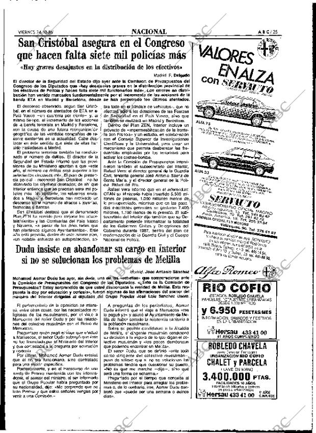 ABC MADRID 24-10-1986 página 25