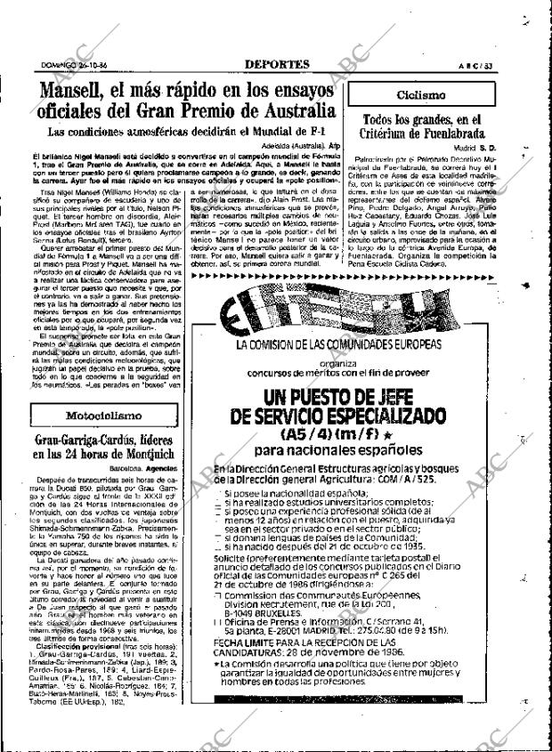 ABC MADRID 26-10-1986 página 83