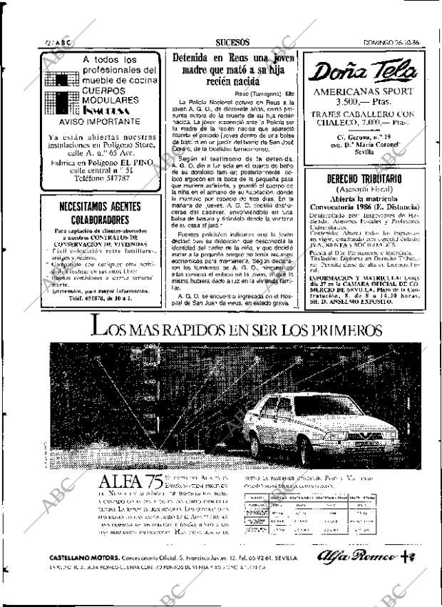ABC SEVILLA 26-10-1986 página 72