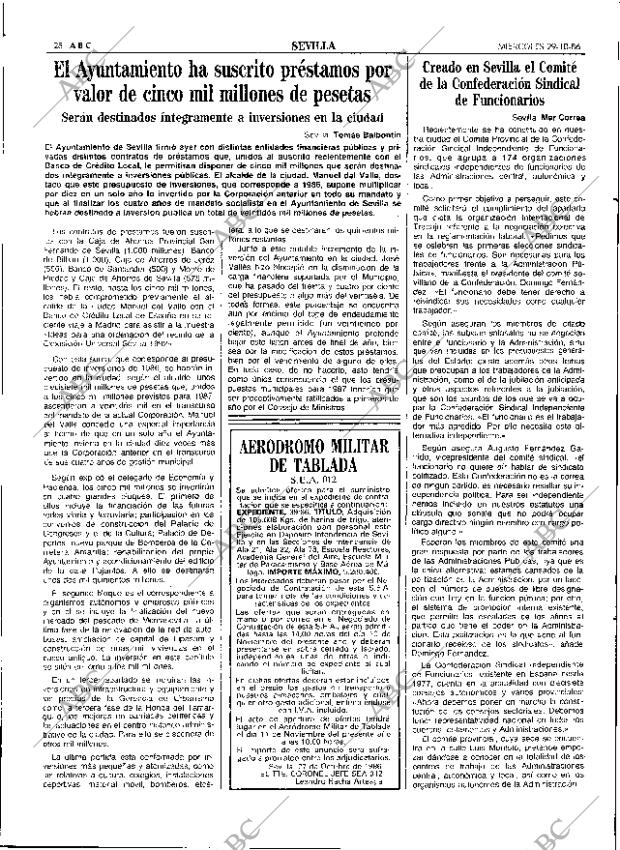 ABC SEVILLA 29-10-1986 página 28