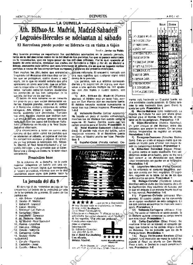 ABC SEVILLA 29-10-1986 página 43