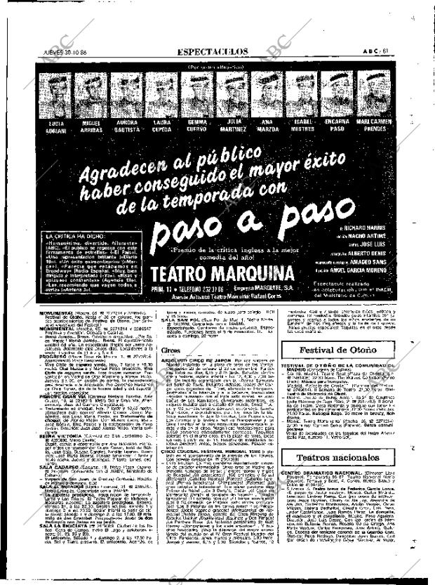 ABC MADRID 30-10-1986 página 81