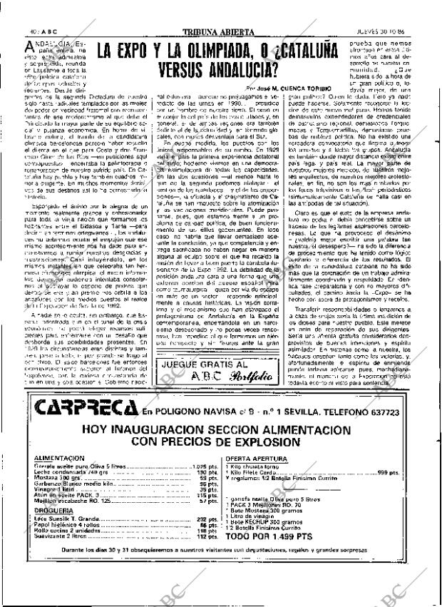 ABC SEVILLA 30-10-1986 página 40