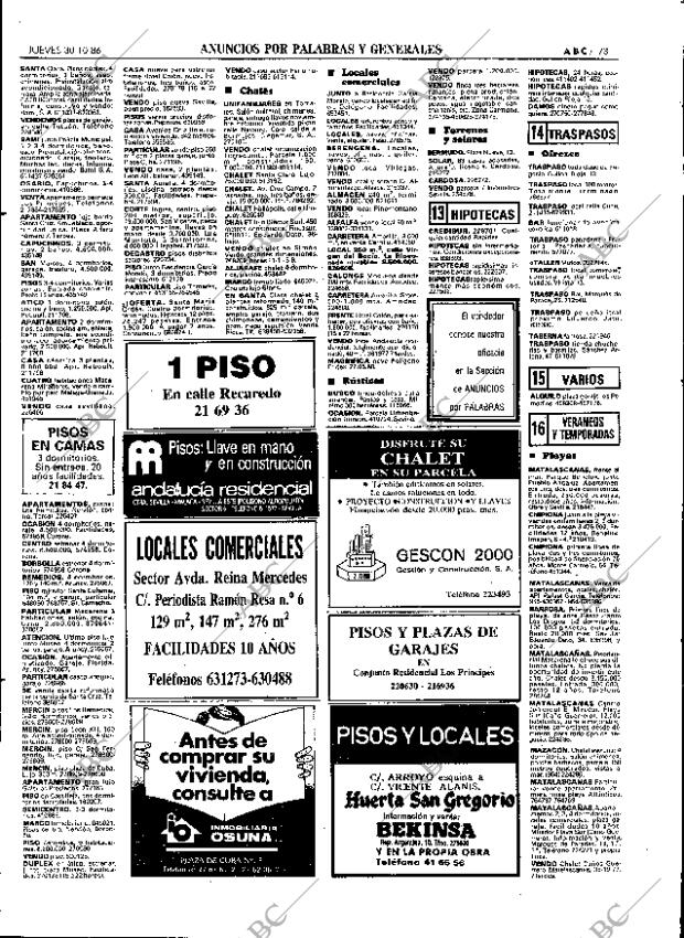 ABC SEVILLA 30-10-1986 página 73