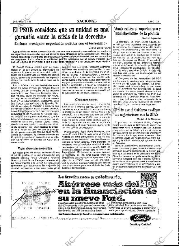 ABC MADRID 01-11-1986 página 23