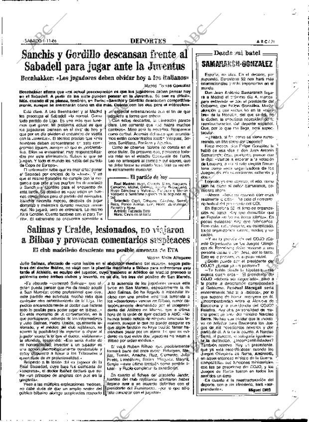 ABC MADRID 01-11-1986 página 71