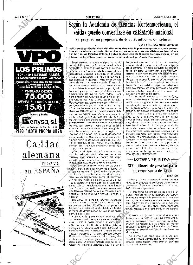 ABC SEVILLA 02-11-1986 página 44