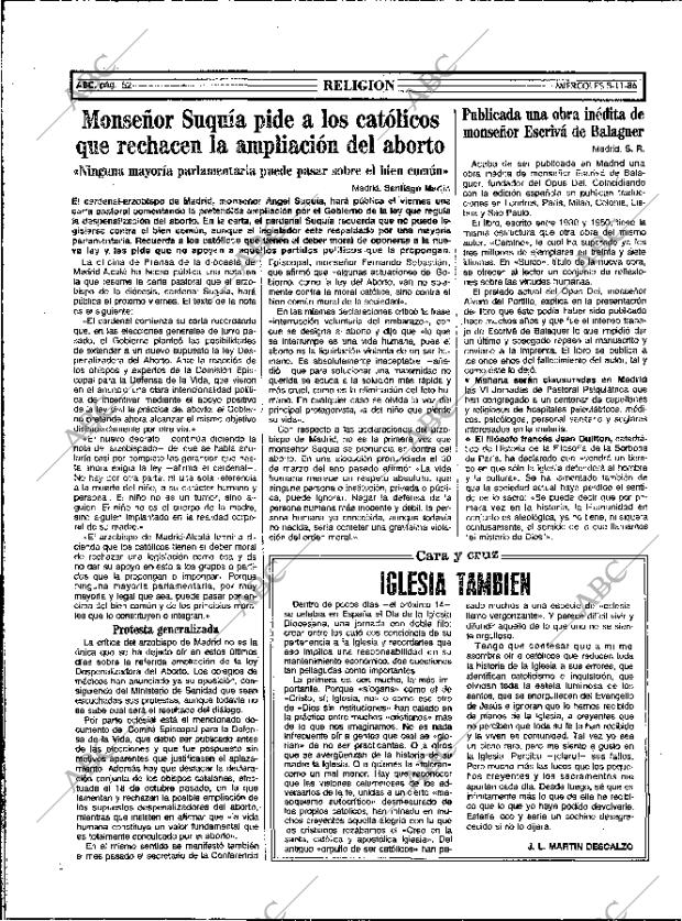 ABC MADRID 05-11-1986 página 52