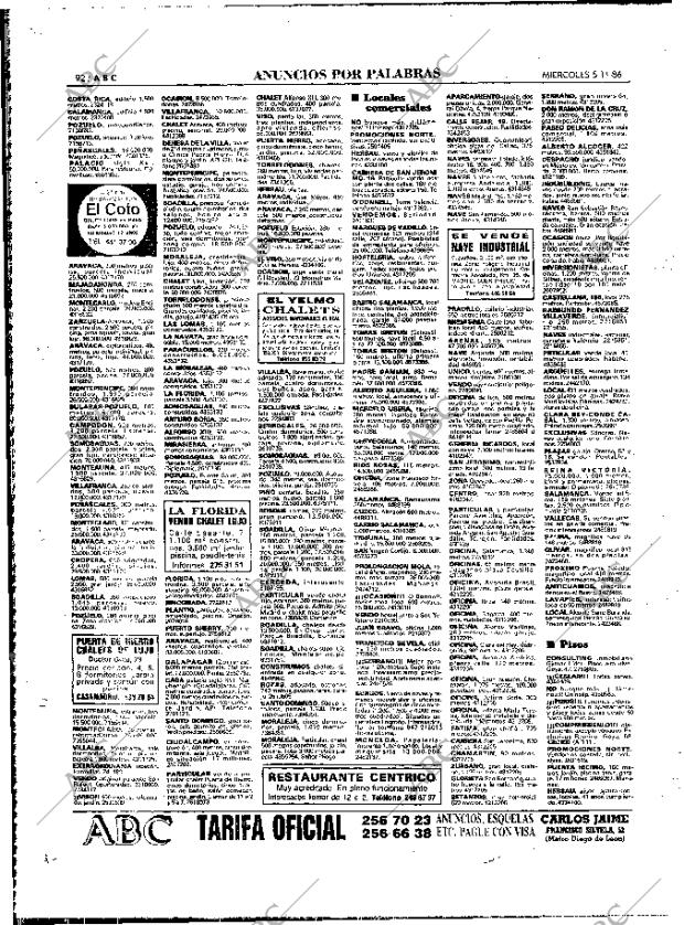 ABC MADRID 05-11-1986 página 92