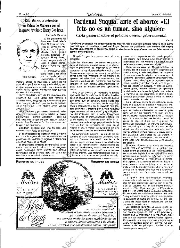 ABC SEVILLA 08-11-1986 página 22