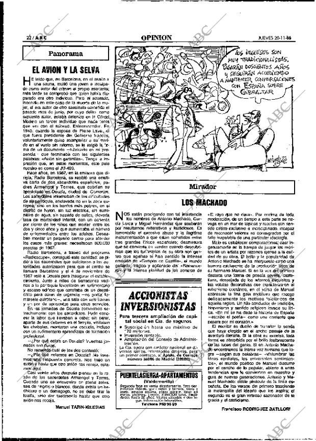 ABC MADRID 20-11-1986 página 22