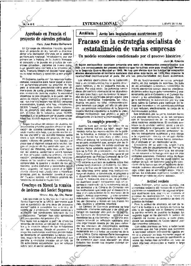 ABC MADRID 20-11-1986 página 34