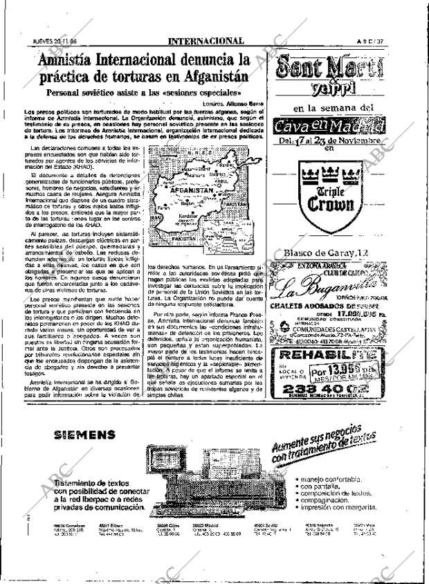 ABC MADRID 20-11-1986 página 37