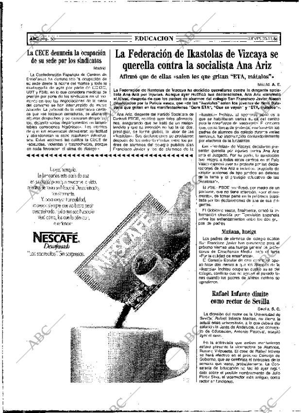 ABC MADRID 20-11-1986 página 50