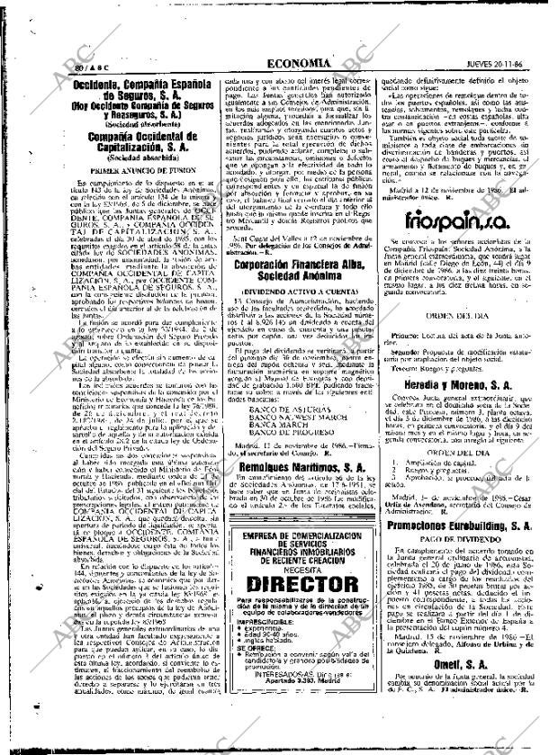 ABC MADRID 20-11-1986 página 80