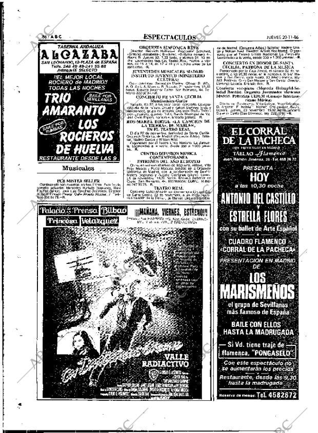 ABC MADRID 20-11-1986 página 86