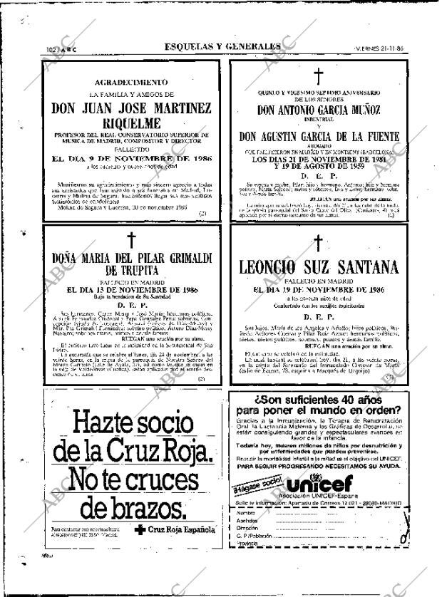 ABC MADRID 21-11-1986 página 102