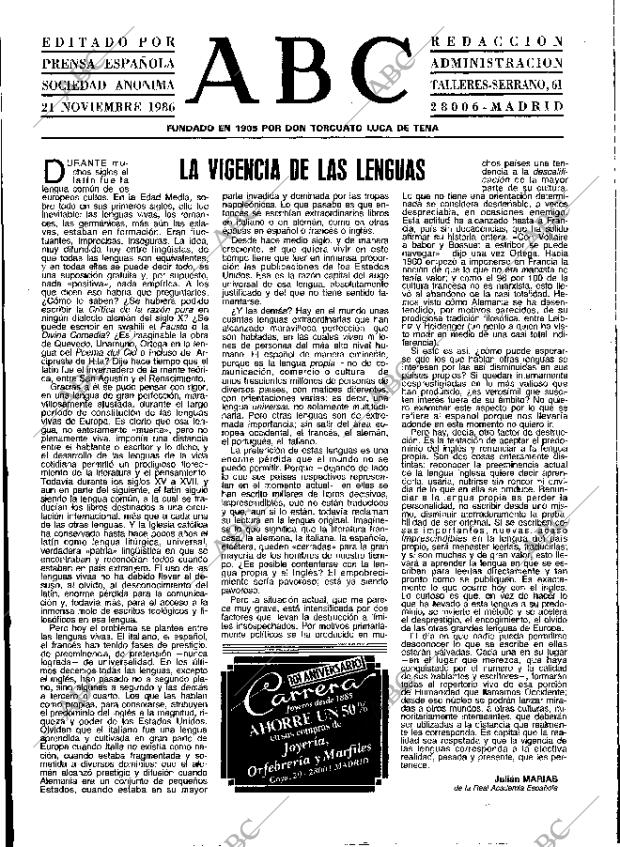 ABC MADRID 21-11-1986 página 3